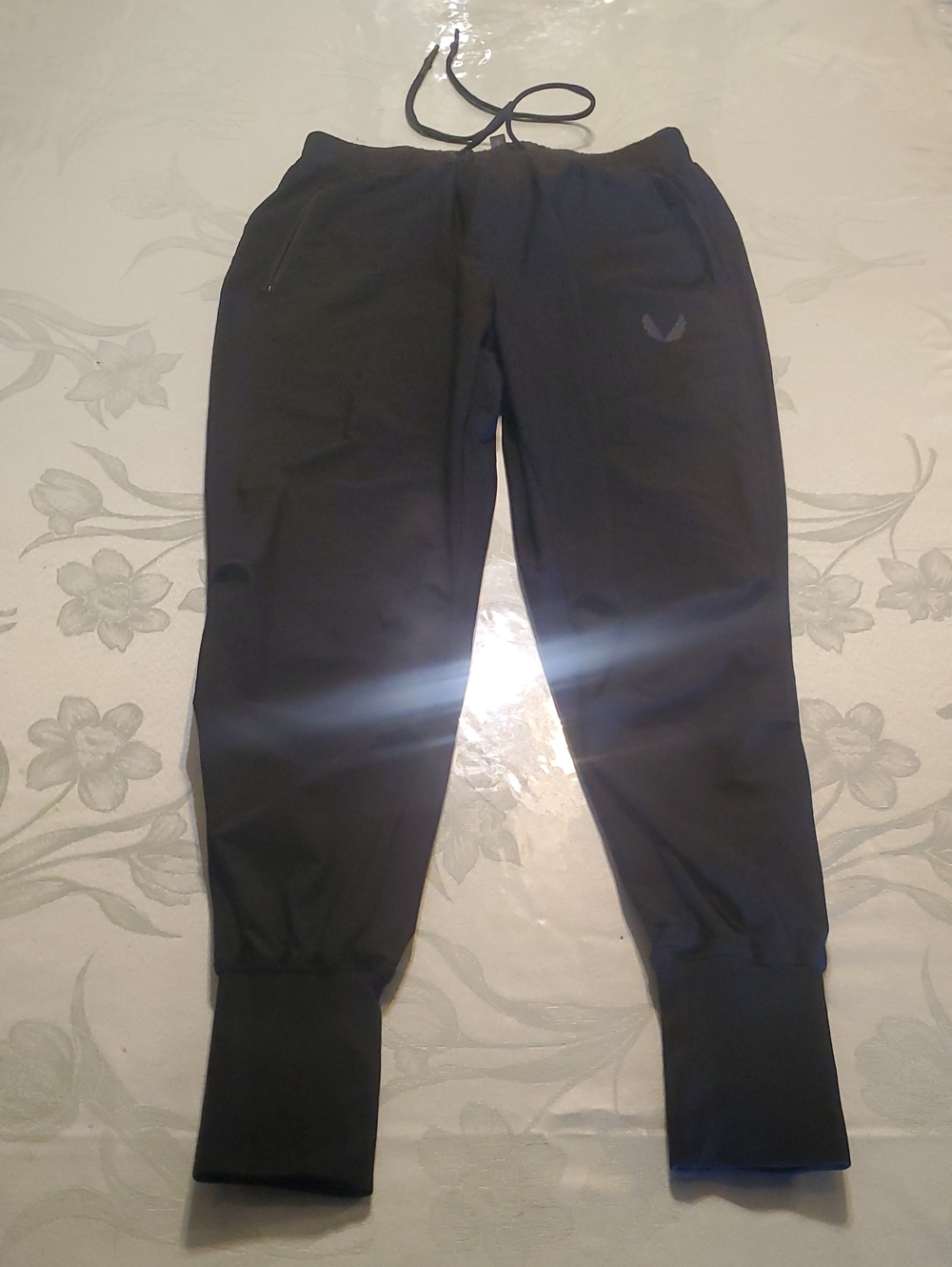 Men's Black Jogger Pants - Drawstring Waist